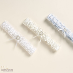 White Organza Garter With Pearl